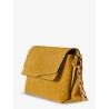 Suede shoulder bag with all-over GG motif