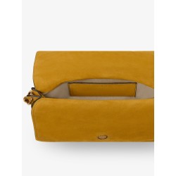 Suede shoulder bag with all-over GG motif