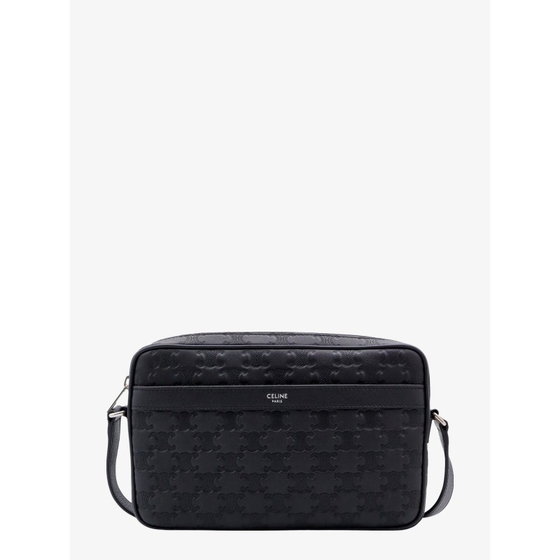 Triomphe logo leather Messenger crossbody bag