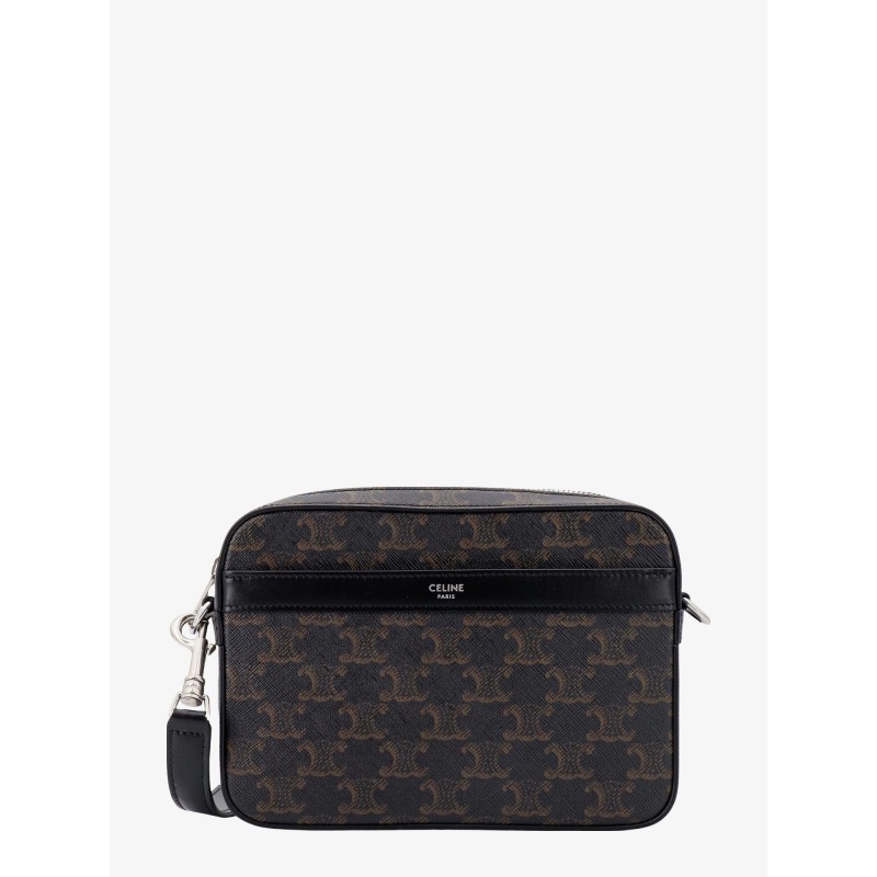 Coated canvas Messenger crossbody bag with Triomphe logo all-over