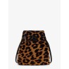 Animal print leather crossbody bag