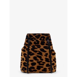 Animal print leather crossbody bag