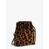 Animal print leather crossbody bag