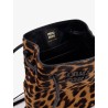 Animal print leather crossbody bag