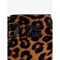 Animal print leather crossbody bag