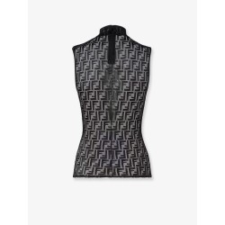 FF embroidered jersey top