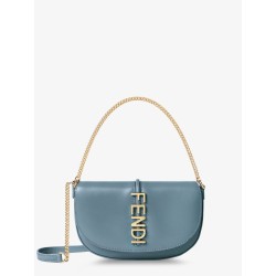 Wallet on Chain Fendigraphy leather crossbody bag