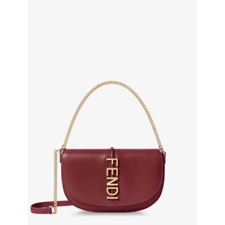 Wallet on Chain Fendigraphy leather crossbody bag