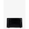Croco print leather crossbody bag