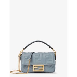 Baguette Mini leather crossbody bag with embossed FF motif