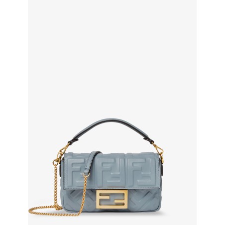 Baguette Mini leather crossbody bag with embossed FF motif