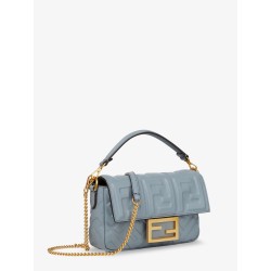 Baguette Mini leather crossbody bag with embossed FF motif