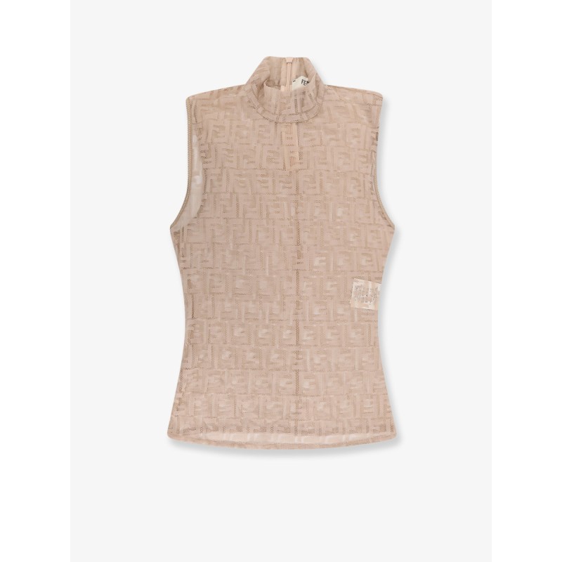 FF embroidered jersey top