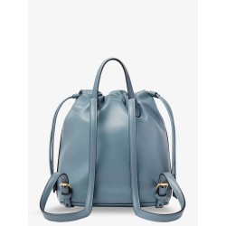 Leather backpack with metal FF logo detail