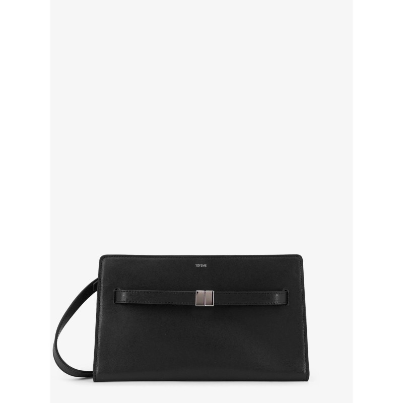 Belted leather crossbody bag