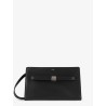 Belted leather crossbody bag