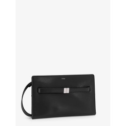 Belted leather crossbody bag