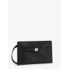 Belted leather crossbody bag