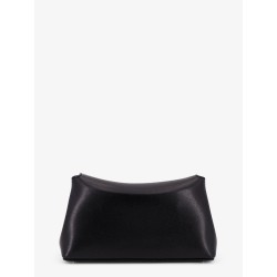 Mini T-Lock leather clutch