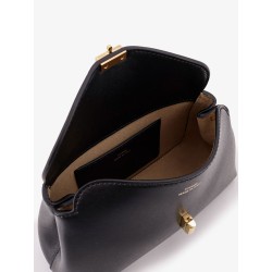 Mini T-Lock leather clutch