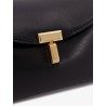 Mini T-Lock leather clutch