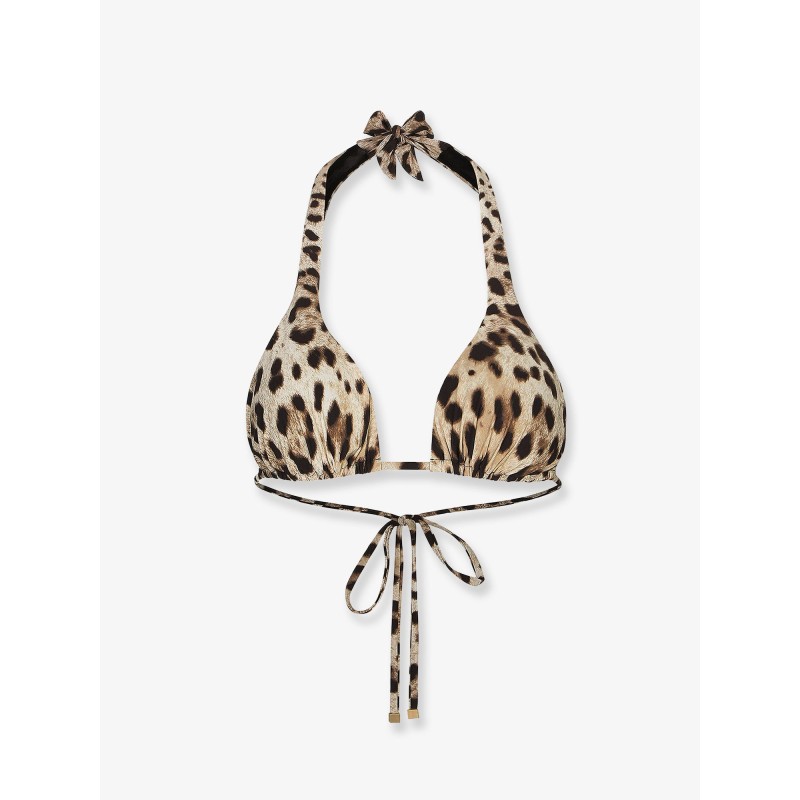 Bikini Top with animal print