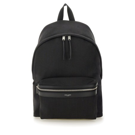 NYLON CANVAS AND LEATHER "CITY" BACKPACK