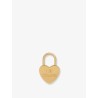 Heart-shaped brass charm