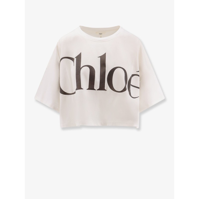 Cotton t-shirt with maxi logo on the front