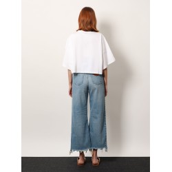 Cotton t-shirt with maxi logo on the front