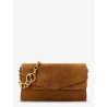 Suede crossbody bag with all-over GG motif
