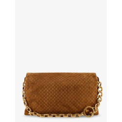 Suede crossbody bag with all-over GG motif