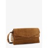Suede crossbody bag with all-over GG motif