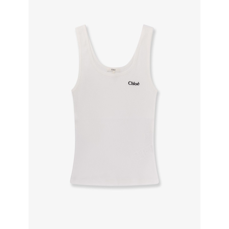 Ribbed cotton tank top