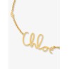 Brass necklace with lettering logo