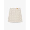 Macrocannage lurex shorts/skirt