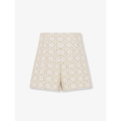 Macrocannage lurex shorts/skirt