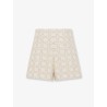 Macrocannage lurex shorts/skirt