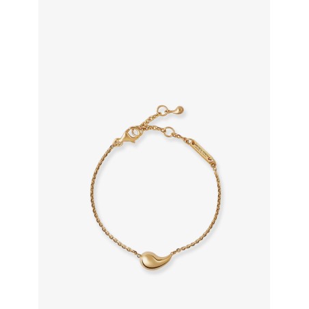 Drop sterling silver with 18k gold finish bracelet