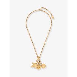 Brass necklace with charms