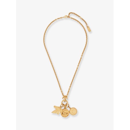 Brass necklace with charms
