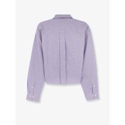 Pin check cotton shirt