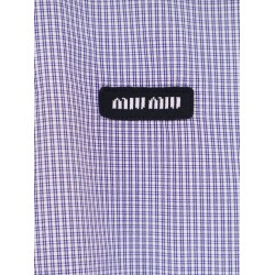 Pin check cotton shirt