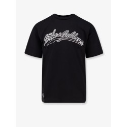 Cotton T-shirt with embossed logo embroidery