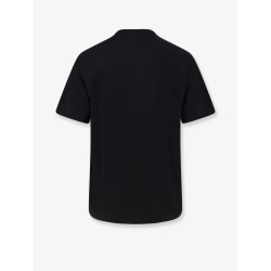 Cotton T-shirt with embossed logo embroidery