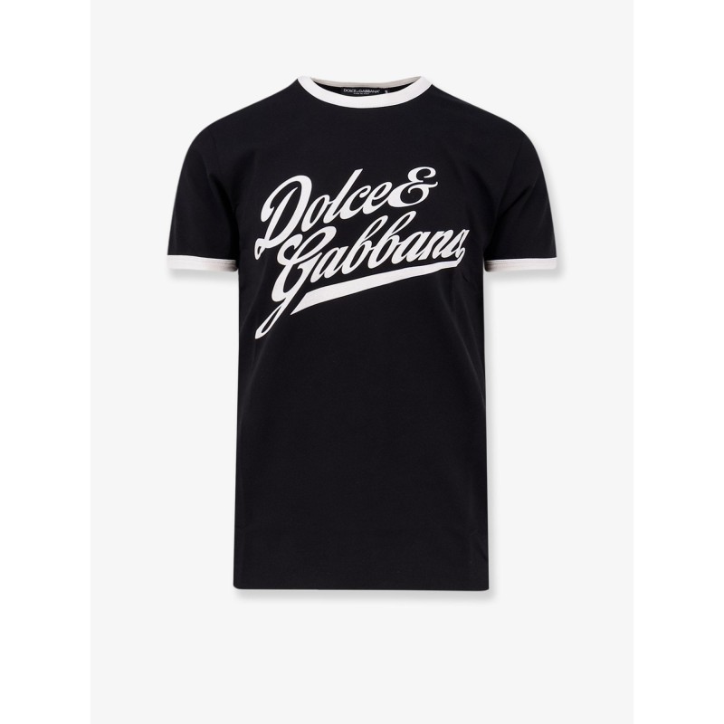 Cotton t-shirt with flocked logo print