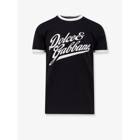 Cotton t-shirt with flocked logo print