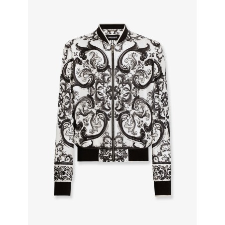 Silk jacket with Maiolica print