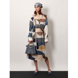 Silk foulard with all-over FF logo