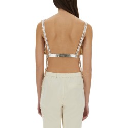 LAMINATED PLEATED SATIN TOP